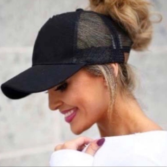 Messy hair/ponytail mesh baseball cap Casual - Picture 2 of 2
